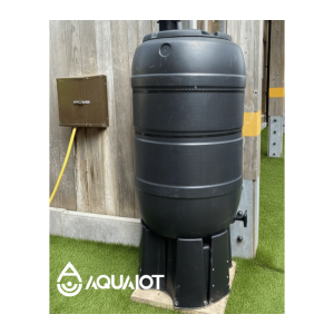 AquaIoT Smart Water Butt with control box on stand