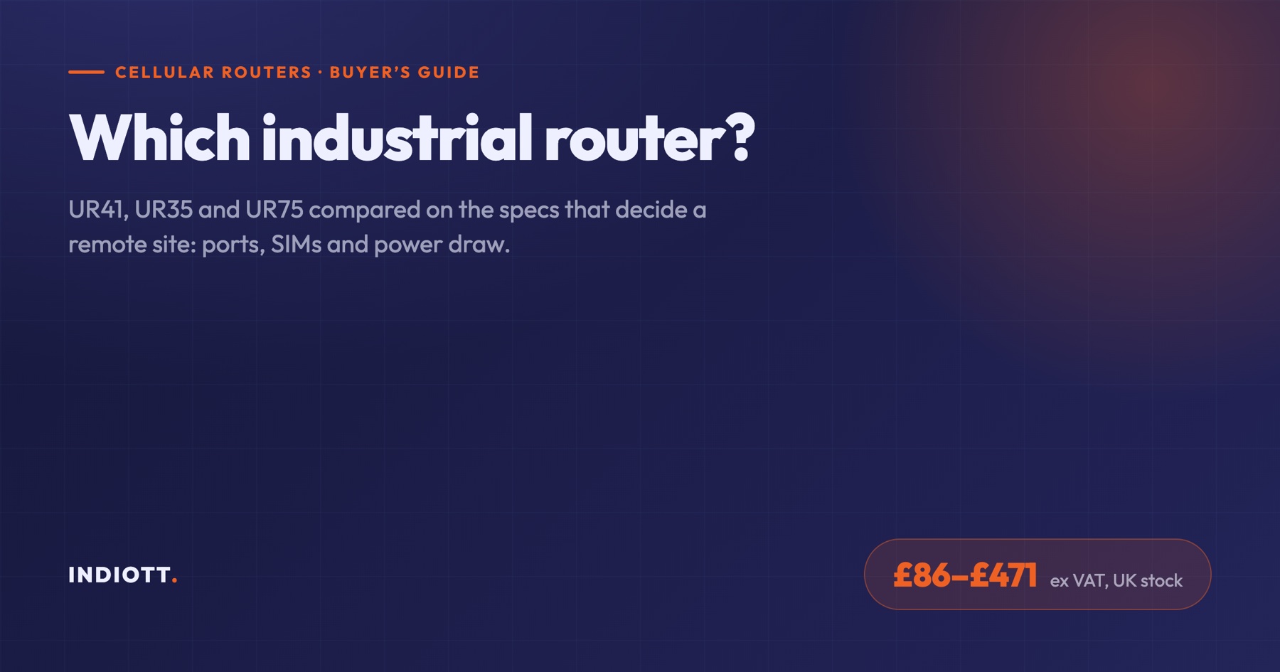 Industrial router comparison: Milesight UR41, UR35 and UR75 on ports, power draw and UK prices
